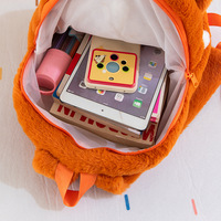 Nouveau sac à dos pour enfants imprimé dessin animé, sac en peluche polyvalent, mignon, assorti à une poupée, sac à dos léger