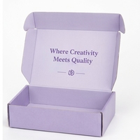 Boîte en carton ondulé pour expédition, emballage e-commerce, taille personnalisée, logo imprimé, surface kraft, structure pliable pour colis