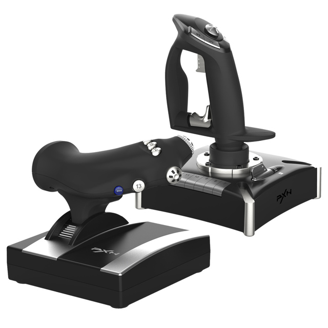 With Suction Cups for ps4 PXN 2119 Pro Programmable Cool Vibration Flight Simulator Joystick for xbox One Pc Ergonomic