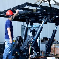 Plateforme de mouvement industrielle à 6 degrés de liberté JSTKJ, capacité de charge de 50 kg/200 kg/500 kg à 200 tonnes, simulateur de mouvement hexapode Stewart à 6 axes