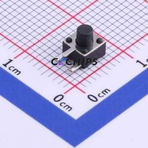 TS-1109G-5026 Tactile Switch Through hole Component (THT) Switch Single Pole Single Throw Round Button 2.6N Right Angle Insert - Product Image 1