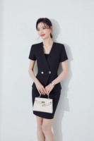 Tenue d'hôtelière à manches courtes pour la réception, uniforme de gestionnaire d'hôtel, tenue d'été pour le personnel hôtelier, OEM ODM, logo personnalisé, multicolore