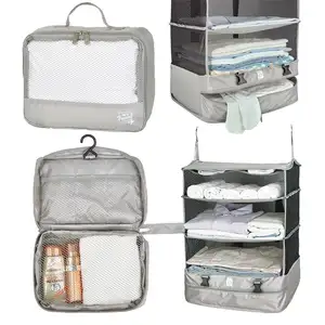 6 pezzi di cubi di imballaggio a compressione organizzatori di bagagli da viaggio Set di borse per Organizer per valigie impermeabili borse per riporre le scarpe dei vestiti