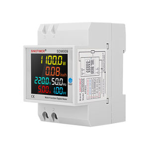 SDM009 SINOTIMER Monitor de CA 6 en 1 para Riel DIN 110V 220V 380V 100A Corriente Factor de Potencia Energía Activa KWH Frecuencia Z23 - Product Image 2