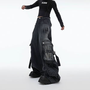 DiZNEW 2025 Mode Hommes Jeans Classique Casual Haute Qualité Denim Adoucissant <span class=keywords><strong>Crayon</strong></span> Pantalon Déchiré Décoration Poche Imprimée - Product Image 3