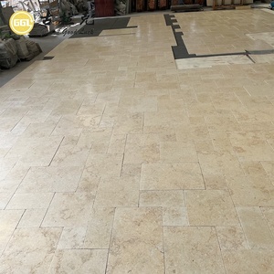 Baldosas de Piedra Caliza Beige Premium con Patrón Francés, Adoquines de Piedra Natural para Paisajismo, Borde de Piscina, Patio y Camino - Product Image 6