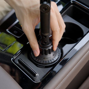 Ventilateur de voiture Pluska G14 à bras réglable et base extensible, double tête, 3000 mAh, avec support pour porte-gobelet - Product Image 5