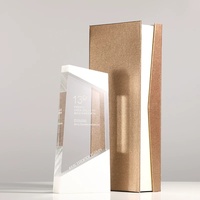 Trophée personnalisé en marbre et cristal, récompense pour employé de l'année, médaille créative pour compétition, prix de réunion annuelle, présentation