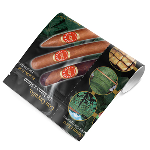 Gravure Printed Moisture Proof <b>Resealable</b> Stand up Zipper Pouch for Cigar Storage with Custom Color and Ziplock Closure - Product Image 3