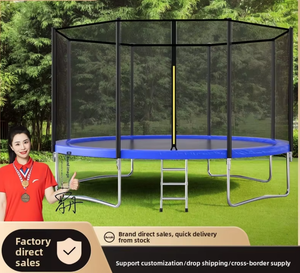 <span class=keywords><strong>Trampoline</strong></span> pour enfants, usage domestique et commercial, intérieur/extérieur, lit de saut fitness, structure en acier galvanisé, 5FT-16FT, sans <span class=keywords><strong>filet</strong></span> de protection - Product Image 2