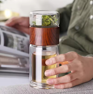Vaso de Vidrio Aislado de Doble Capa Ecológico para Verano, con Filtro para Separar Té y Agua, Mini Taza para Preparar Té, para Mujeres - Product Image 3