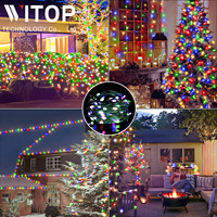 Ampoule de jardin LED RVB intelligente IP65 pour l'extérieur Contrôle APP USB 5V pour l'éclairage paysager Noël Vacances LED Chaîne en plastique