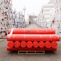 Rouleau de bâche en PE imperméable orange 120 g/m², matériau de bâche poly pour la fabrication d'abris extérieurs