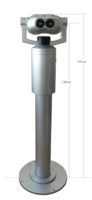 Binoculares de Alta Potencia para Observación en Sitios Turísticos, con Código QR, Telescopio de Observación para Visitas a Zonas Panorámicas