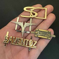 Etiqueta de Metal con Logotipo Personalizado para Bolsos, de Aleación de Zinc, Moderna y Resistente, con Nombre Estampado, Placa de Identificación Privada para Bolsos Tote