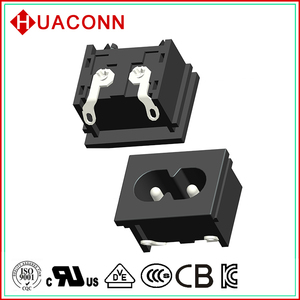 Độc đáo thiết bị đầu cuối dễ dàng gắn 2 Pin C8 đầu vào ổ cắm cho bệnh viện thiết bị kết nối VDE KC <span class=keywords><strong>ul</strong></span> <span class=keywords><strong>SAA</strong></span> PSE phê duyệt 6/8A 250VAC - Product Image 2