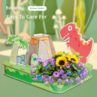Set Berkebun Anak-Anak yang Menyenangkan, Puzzle 3D Peternakan, Kotak Observasi, Kit Eksperimen Sains Tanaman Pot Mini DIY