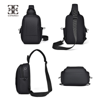 Sac de poitrine pour hommes personnalisable de haute qualité sac à bandoulière en cuir imperméable à la mode sac à bandoulière unique décontracté à prix d'usine