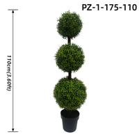 Pohon Bola Topiary Buatan Bornbridge dari Plastik, Mirip Pohon Asli, untuk Dalam/Luar Ruangan (2 Buah)