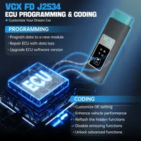 2024 VXDIAG VCX FD para GM, Opel, Ford/Mazda 2 en 1, Herramienta de Diagnóstico OBD2 para Automóviles con Codificación J2534 y Programación, Compatible con CAN FD DoIP