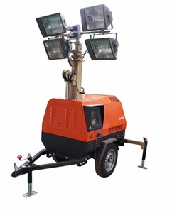 Chiếu sáng di động cao 5m 7m Đèn hiệu năng lượng mặt trời <span class=keywords><strong>LED</strong></span> Máy phát điện cảnh báo tháp chiếu sáng di động DIESEL tháp chiếu sáng di động cao 9 M - Product Image 4