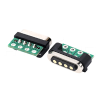Conector Magnético HYTEPRO M417P de 4 Pines Positivos, Macho y Hembra, para PCB, para Dispositivos Industriales, Médicos y Portátiles IoT
