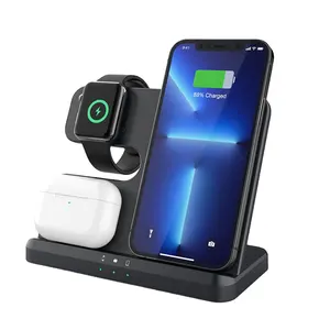 15W Fast Charging 3 in 1 Wireless Charger Stand for Samsung Galaxy S24 S23 Watch 5 6 Classic Active 2 LTE Buds PrSamsung