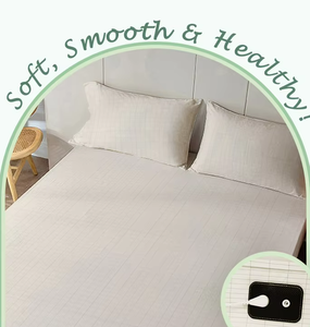 ผ้าปูที่นอนแบบมีสายดิน ขนาด 71x132 ซม. ผลิตจากผ้าฝ้ายออร์แกนิค ผสมเส้นใยเงิน 400TC ช่วยลดไฟฟ้าสถิต เป็นมิตรต่อสิ่งแวดล้อม - Product Image 1