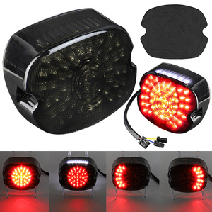 <span class=keywords><strong>Feu</strong></span> arrière à LED pour frein de moto, clignotant arrière fumé Plug and Play pour Harley Davidson Dyna Road <span class=keywords><strong>King</strong></span> Glide Electra - Product Image 6