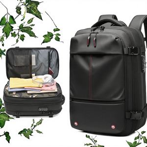 Unisex PU Anti-Theft Outdoor <b>Backpack</b> Large Capacity Multi-Function Zipper Vacuum Compression Business Waterproof Large Capacity - Product Image 3