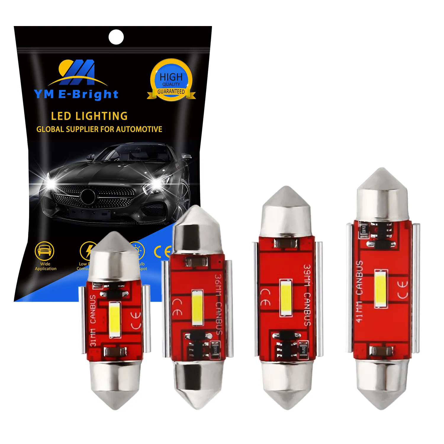 Super Bright 9-28V Car C5W LED bulb Canbus Interior Reading Lamp CSP 1860 1SMD 31mm 36mm 39mm 41mm Festoon Led Dome Lights