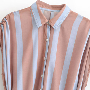 PB&ZA Donna Primavera/Estate 2026 Camicette Senza Maniche Nuova Moda Top a Righe <span class=keywords><strong>con</strong></span> <span class=keywords><strong>Cintura</strong></span> Camicie Casual Vintage da Donna Top Chic - Product Image 3