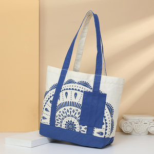 Shopping <b>Bag</b> Canvas With Printing Logo Canvas Tote <b>Bag</b> With Pocket and Zipper Cotton Tote <b>Bag</b> Custom - Product Image 3