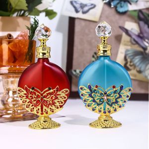 ขวดน้ำมันหอมระเหย 30 มล. สไตล์อาหรับ ลายเคลือบสีสันสดใส ลายกิ่งไม้ประดับทอง ลายผีเสื้อ ขวดสำหรับบรรจุน้ำหอม - Product Image 2