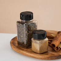 Contenant en plastique transparent PET de 60 ml et 200 ml pour l'emballage en gros de poudre d'épices, de paprika, de poivre et d'herbes aromatiques