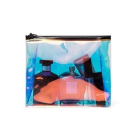 Promotionnel Transparent Laser PVC Petite Fermeture Éclair Trousse De Maquillage Étanche Clair Mini Trousse De Toilette Maquillage Cosmétique Sacs Holographique