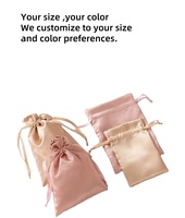Sacs de rangement pour bijoux en satin pour femmes, taille personnalisée, colorés, à cordon, tendance, réutilisables, écologiques, de haute qualité, portables