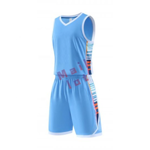 Jersey basket personalisasi, seragam tim bahan poliester ringan cetak tersublimasi untuk sekolah dan klub - Product Image 6