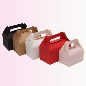 Custom Logo Mini White <strong>Cardboard</strong> Paper Gift Box Wholesale Small Square Mono-color Paper <strong>Suitcase</strong> Gift Packaging Box with Handle - Product Image 3