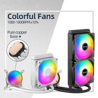 Refroidisseur d'eau pour processeur 120/240 mm, dissipateur thermique LED RGB, roulement à fluide, faible bruit 28dBA, LGA 2011 V3 1700 1200 115X pour ordinateurs AM4 AM5