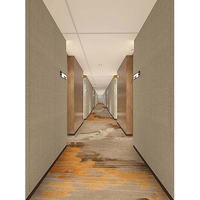 Großhandel 80% Wolle 20% Nylon Hotel-Flurteppich Blumenmuster Wand-zu-Wand-Teppich