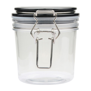 Hot Sale Unbreakable Transparent Body Black Lid Durable Flip-top 400ml Plastic <b>Jars</b> for <b>Spices</b> - Product Image 4