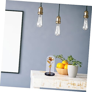 Couverture en verre avec feuille d'or, décoration de rose, cadeau créatif pour Noël, la Saint-Valentin, un anniversaire, cadeau lumineux LED - Product Image 2