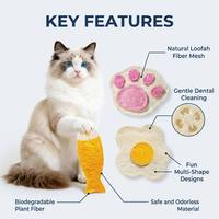 Juego de Juguetes Dentales para Gatos de Luffa Sostenible, Precio de Fábrica al por Mayor, Formas y Marcas Personalizadas Disponibles, OEM/ODM