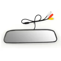 Nuevo Monitor de Espejo Retrovisor de 4.3 Pulgadas con Pantalla LCD y Entrada de Video Única para Automóviles, Camiones y Vehículos
