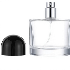 <span class=keywords><strong>Lechan</strong></span> Luxe Cilindrische Ronde Zware Bodem Geur Glazen Parfumflesjes Leeg met Pompsprayer 100ml 50ml 30ml - Product Image 4