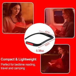 Lámpara <span class=keywords><strong>de</strong></span> Lectura LED Recargable, Regulable, Portátil, con Luz Roja <span class=keywords><strong>para</strong></span> el Cuello, Ideal <span class=keywords><strong>para</strong></span> <span class=keywords><strong>Leer</strong></span>, Manualidades, Tejer y Crochet por la <span class=keywords><strong>Noche</strong></span>, Regalo Ideal - Product Image 4