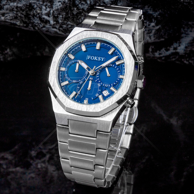 Fashion Men's Quartz Chronograph Waterproof Watches Business Casual Design Wrist Watch for Men