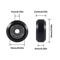 Roulements à billes 3D en acier chromé avec revêtement plastique, double rangée, 625 625ZZ, roues de poulie en POM, haute précision, pour la restauration (vente en gros)