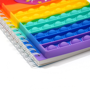 Cuaderno A5 con Espiral de Silicona, Diseño Anti-Ratas, Diseño de Burbujas, Patrón de Dinosaurio, Unicornio y Corazón, Color Personalizado, Diseño Personalizado - Product Image 4